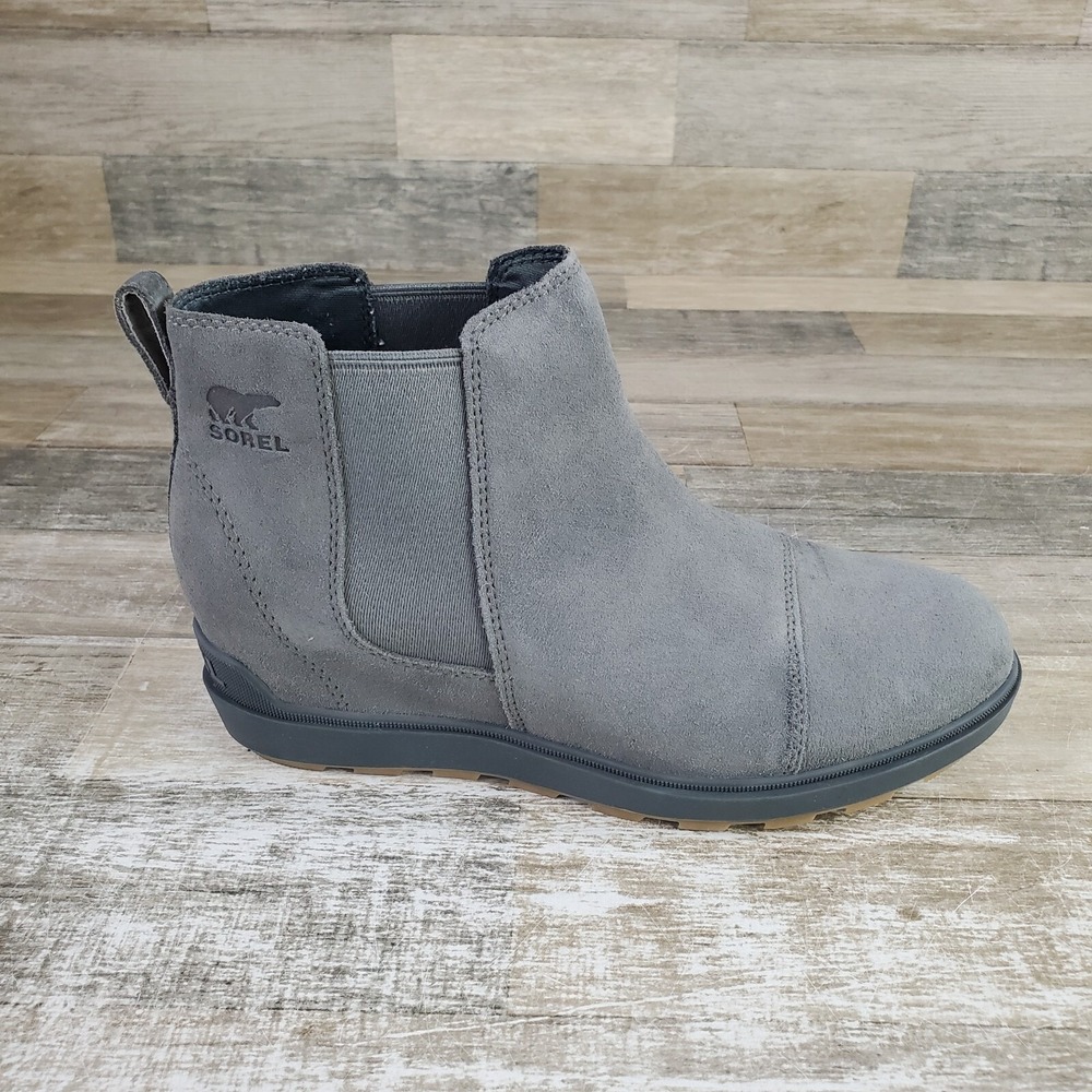Sorel Evie ll Womens Chelsea Bootie Sz 10 Quarry Grill Waterproof Ankle Boots